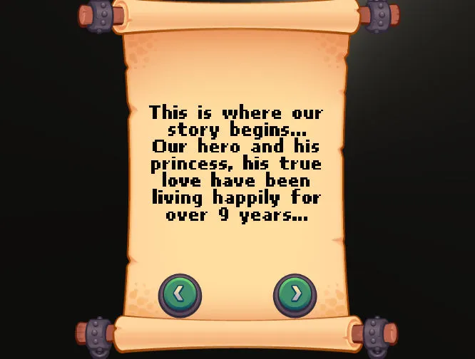 Entry scroll graphic from the game