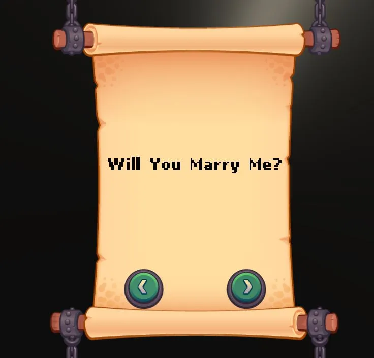 Scroll revealing the final message