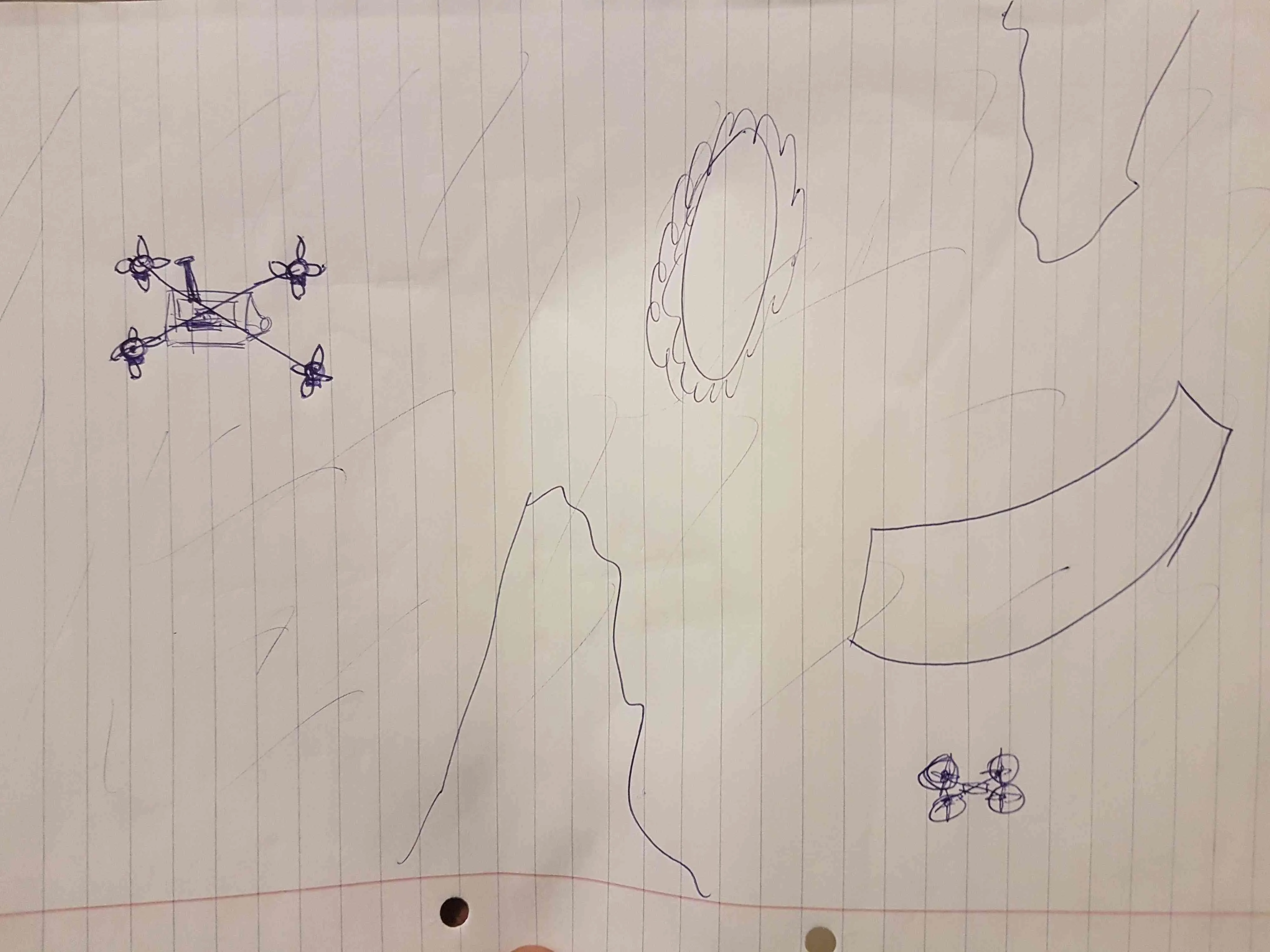 Original sketches and plan for Quadrone
